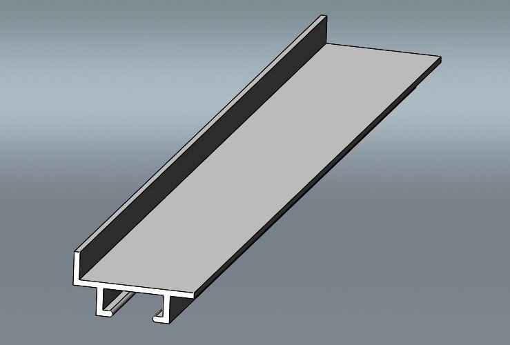 Eine technische Zeichnung des FCO 306 Aluminium-Schattenfugen-Profil